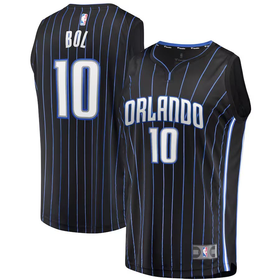 Men Orlando Magic 10 Bol Bol Fanatics Branded Black Fast Break Replica NBA Jersey